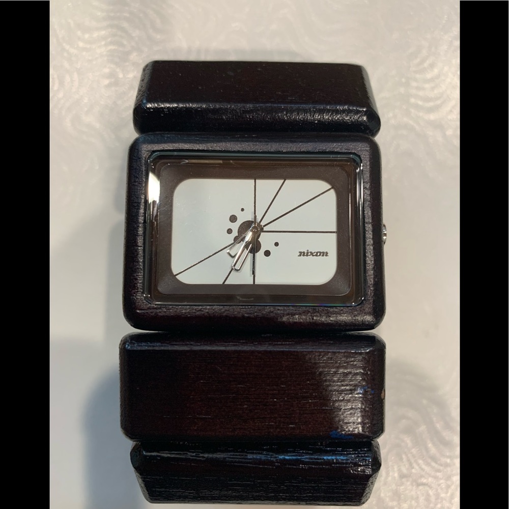 Nixon Dark Brown Wood Style Watch WORKS